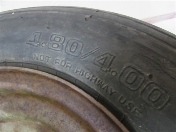 GET ROLLIN' INTO SPRING WITH THIS GREAT WHEELBARROW WHEEL - TIRE-SIZE 4.80/4.00-8