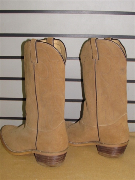 NEW DURANGO TAN SUEDE LEATHER MEN'S WESTERN BOOTS