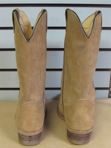 NEW DURANGO TAN SUEDE LEATHER MEN'S WESTERN BOOTS