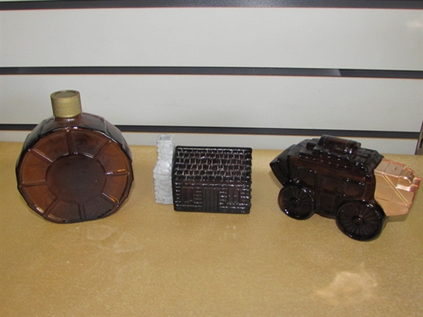 VINTAGE AVON PERFUME & COLOGNE BOTTLES! OLD TIME CARS, GRANDFATHER CLOCK, DUCKS & MORE