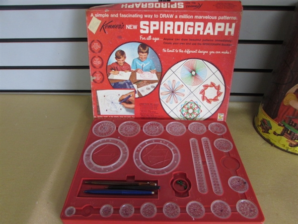 GOOD 'OL FASHIONED FUN! VINTAGE LINCOLN LOGS, TRAIN SET, SPIROGRAPH, PUZZLES, TIDDLEDY WINKS & MORE