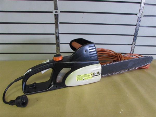 NICE US MADE ELECTRIC 16 CHAINSAW WITH EXTENSION CORD