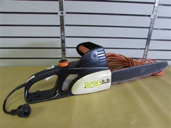 NICE US MADE ELECTRIC 16" CHAINSAW WITH EXTENSION CORD
