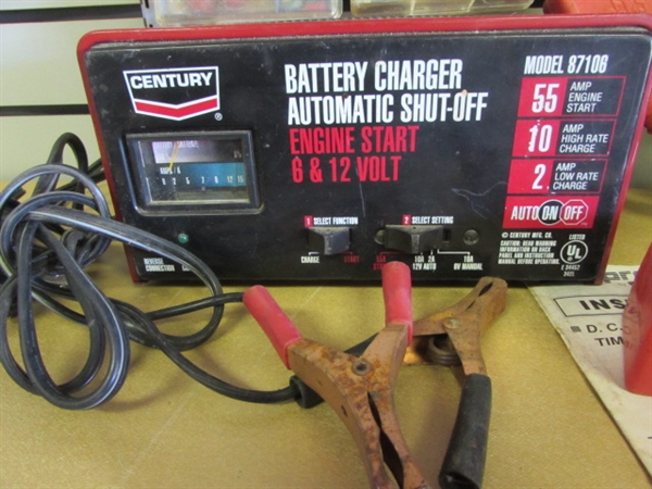 GREAT SET OF AUTO SHOP TOOLS! BATTERY CHARGER, AIR STATION, SPRING COMPRESSORS, DENT PULLER & MORE!