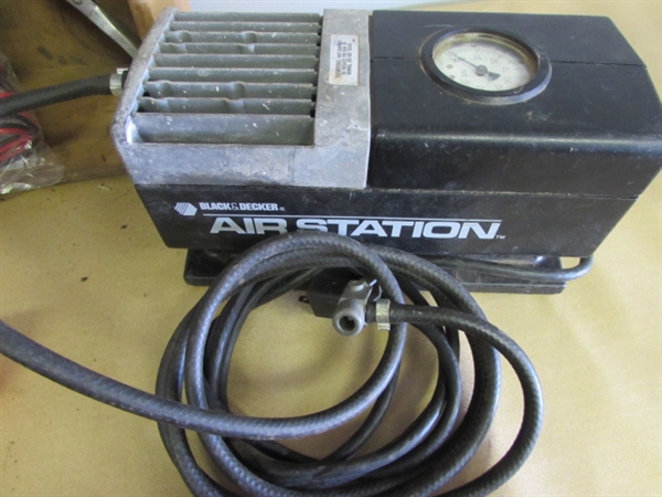 GREAT SET OF AUTO SHOP TOOLS! BATTERY CHARGER, AIR STATION, SPRING COMPRESSORS, DENT PULLER & MORE!