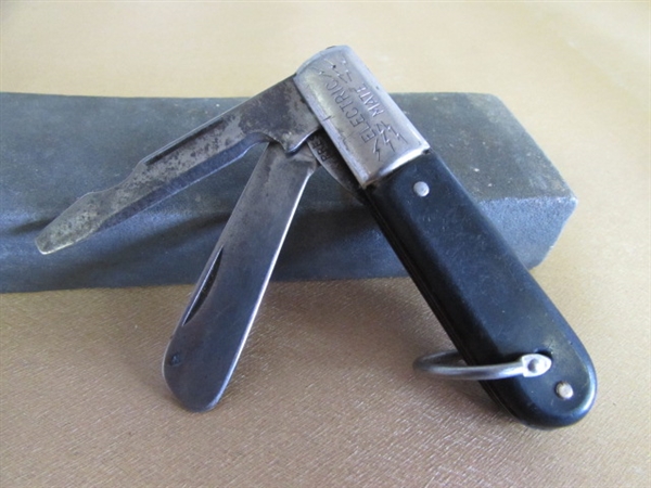 SWEET COLLECTION OF FOLDING KNIVES & 2-SIDED SHARPENING STONE-THESE MAKE THE CUT!
