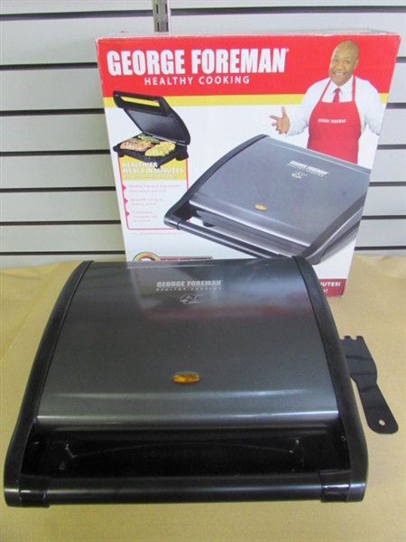 GEORGE FOREMAN HEALTHY COOKING-JUMBO SIZED FAMILY GRILL