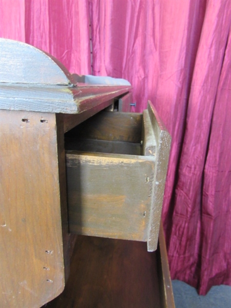 SWEET VINTAGE DRY SINK CABINET WITH 3 DRAWER HUTCH-SWEET!