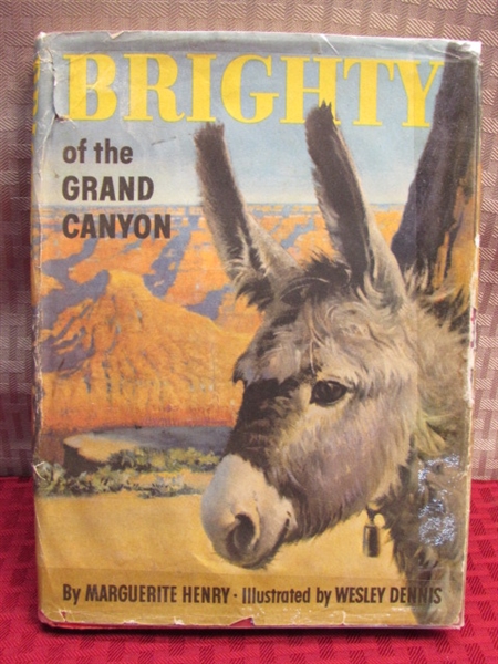 VINTAGE 1953 SIGNED COPY BRIGHTY OF THE GRAND CANYON BY MARGUERITE HENRY. ADORABLE!