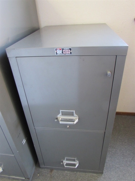 MURPHY FIREKING FIREPROOF 2 DRAWER LOCKING FILE CABINET