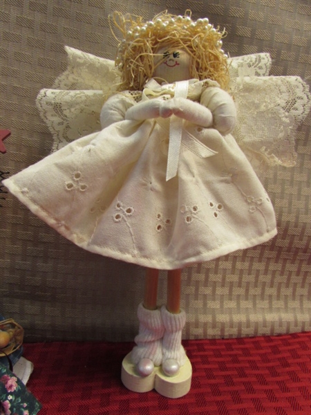 CUTEST HAND CRAFTED DOLL COLLECTION  INCLUDES ANGELS, A NURSE & MORE