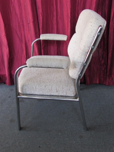 STEEL FRAME CHAIR WITH THICK CUSHIONS #2-VERY COMFY!