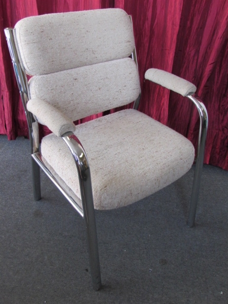 STEEL FRAME CHAIR WITH THICK CUSHIONS #2-VERY COMFY!