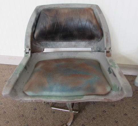 A PAIR OF FOLDING BOAT SEATS