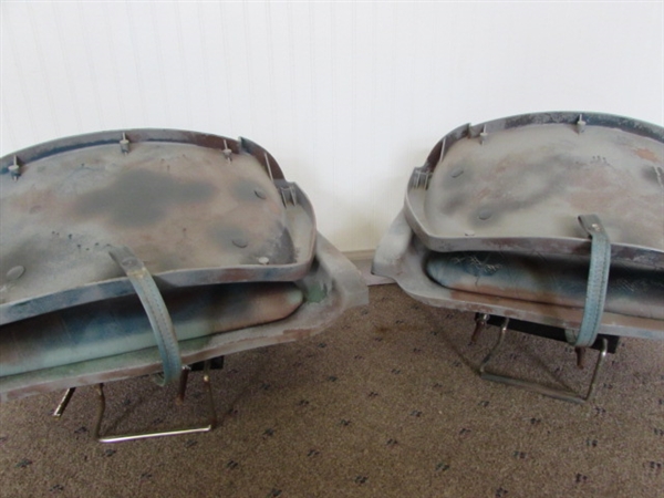 A PAIR OF FOLDING BOAT SEATS