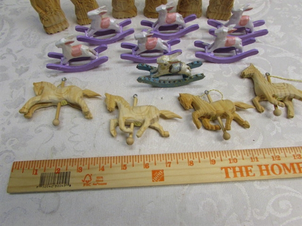 EASTER HAND CARVED WOODEN ANIMALS