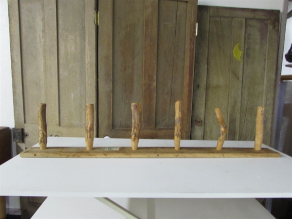 HANDCRAFTED COAT RACK AND WALKING STICK