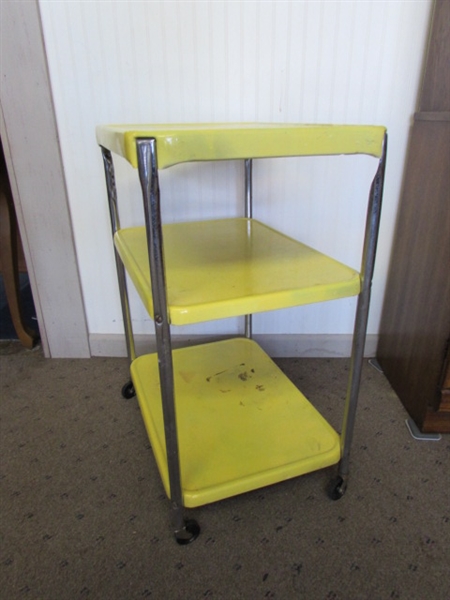 VINTAGE 3 TIER CART WITH CASTERS