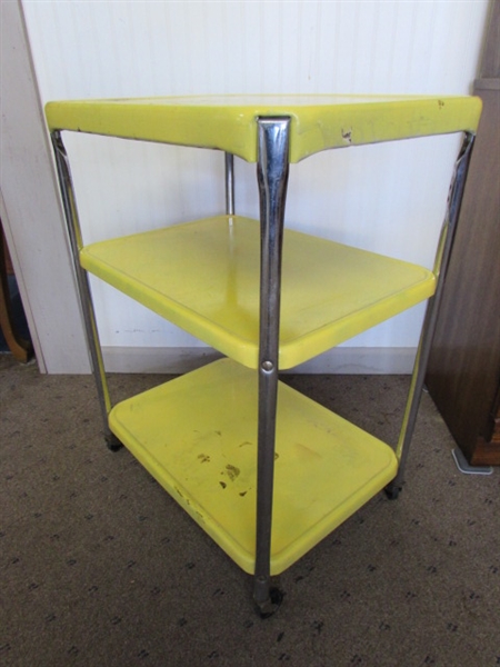 VINTAGE 3 TIER CART WITH CASTERS
