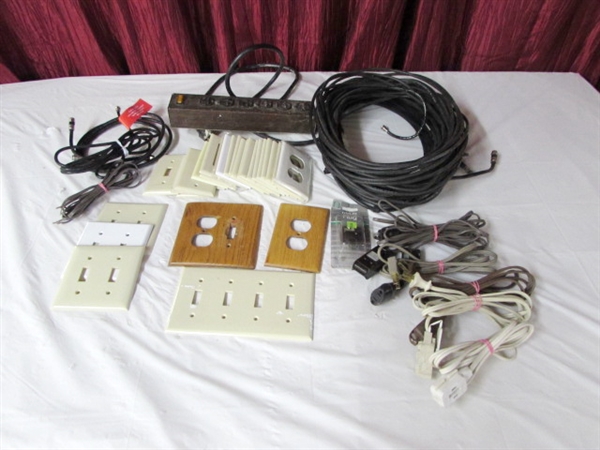 OUTLET COVERS & ELECTRICAL LOT