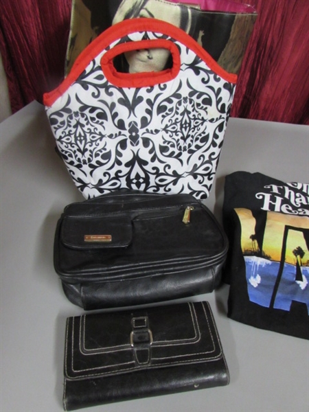 BAGS, PURSES, AND RETRO T-SHIRTS