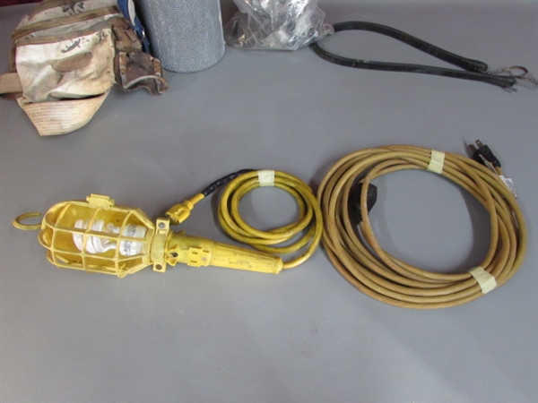 25 FOOT EXTENSION CORD, WORK LIGHT, SIMPSON STRONG TIES