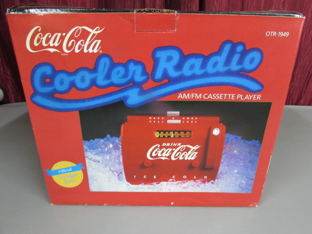 Lot Detail Old Tyme Coca Cola Cooler Radio Cassette Player