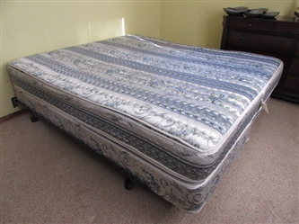 KING MATTRESS & BOX SPRINGS WITH RAILS