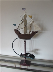 PIRATE SHIP & WHALE BALANCE SCULPTURE/CENTER OF GRAVITY TOY