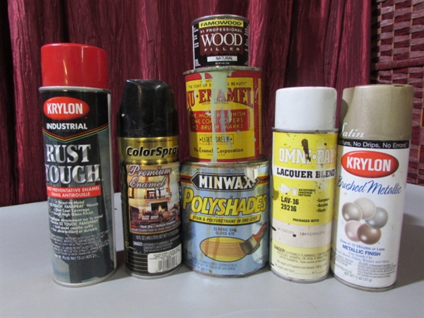 PAINTS, STAINS AND MORE