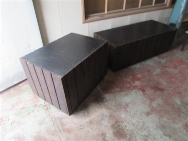 COFFEE TABLE W/ MATCHING SMALLER TABLE