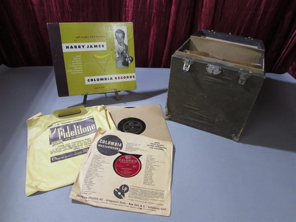 VINTAGE RECORD COLLECTION W/CARRYING CASE