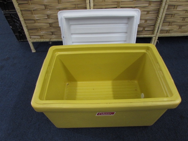 COLEMAN ICE CHEST & PRY BAR