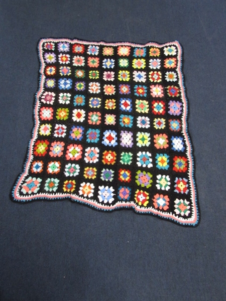 VINTAGE CROCHETED BEDSPREAD AND MORE