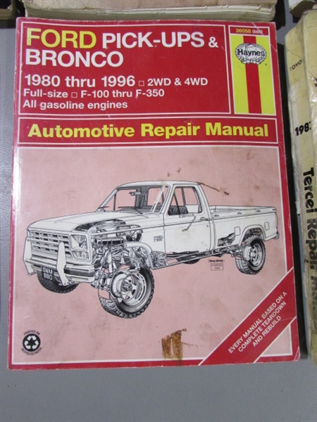 HAYNES REPAIR MANUALS AND OTHER VINTAGE BOOKS