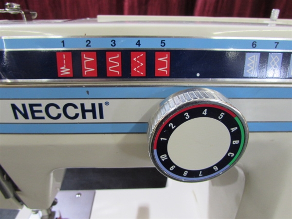 NECCHI HEAVY DUTY FREE ARM SEWING MACHINE - NO POWER CORD
