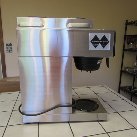COMMERCIAL STAINLESS POUR-MATIC BUNN COFFEE MAKER WITH 3 WARMERS