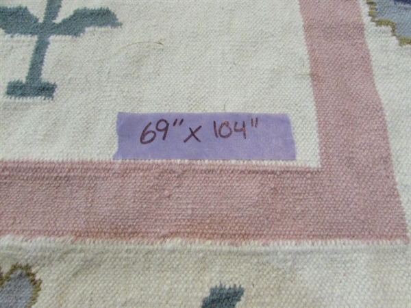 VINTAGE HAND WOVEN RUG THAT IS SIMILAR TO LOT #37