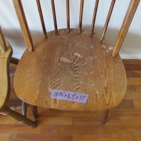 TWO WOOD CHAIRS