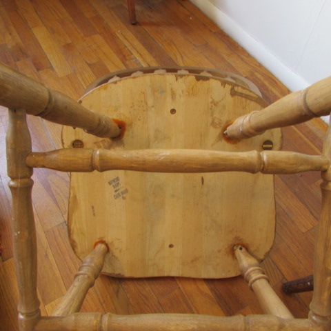TWO WOOD CHAIRS