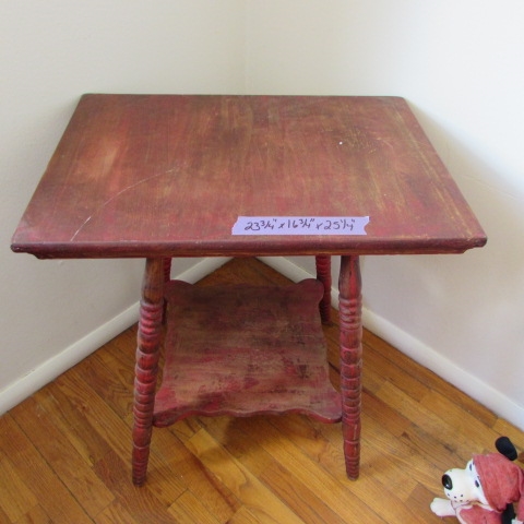 VINTAGE TABLE, CHILDS CHAIR & DOLLS