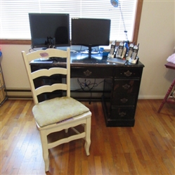 VINTAGE DESK, CHAIR AND MORE