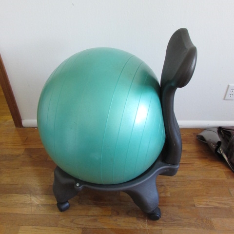 EXERCISE BALL AND CHAIR