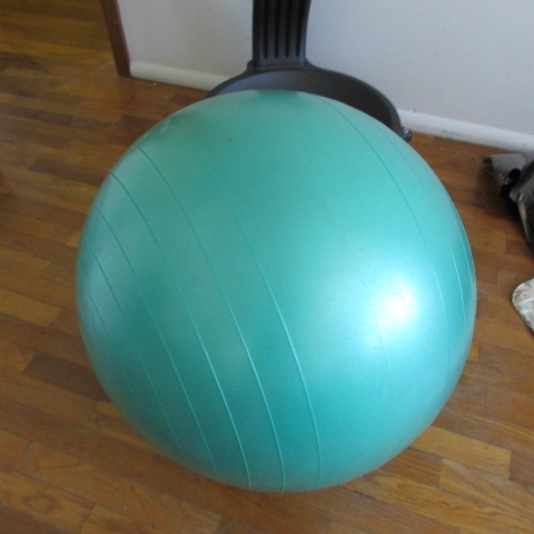 EXERCISE BALL AND CHAIR