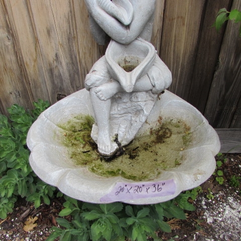 CONCRETE WATER FOUNTAIN WITH CHILD