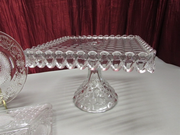 CUT GLASS & CRYSTAL SERVING DISHES