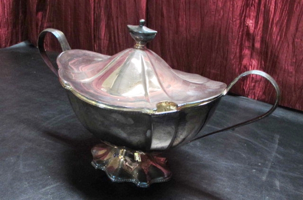 SILVER PLATED ON COPPER SOUP TUREEN