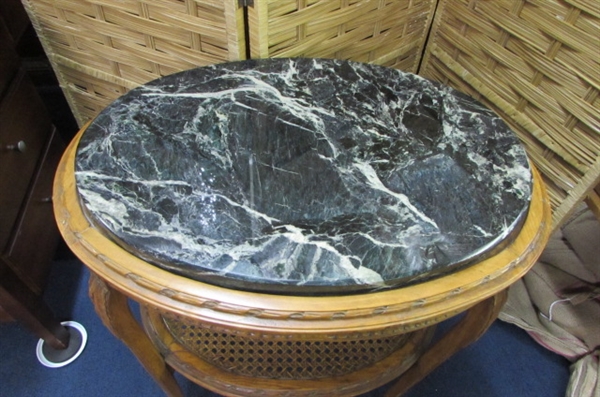 MARBLE TOP FOYER TABLE