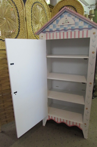 ADORABLE HOUSE SHAPED STORAGE CABINET