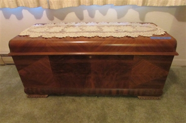 VINTAGE/ANTIQUE LANE WATERFALL CEDAR CHEST WITH TRAY